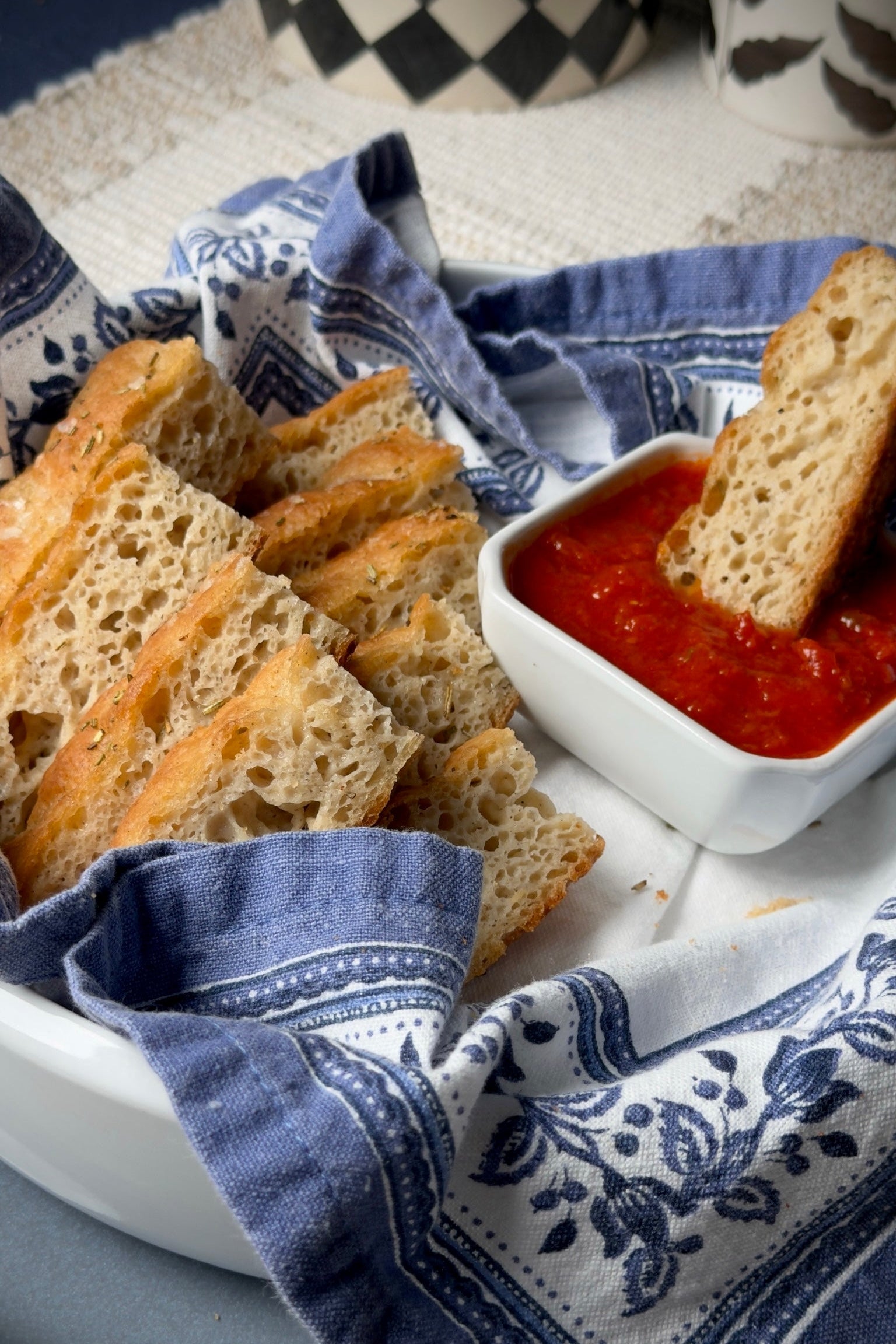 Gluten Free Garlic + Rosemary Focaccia