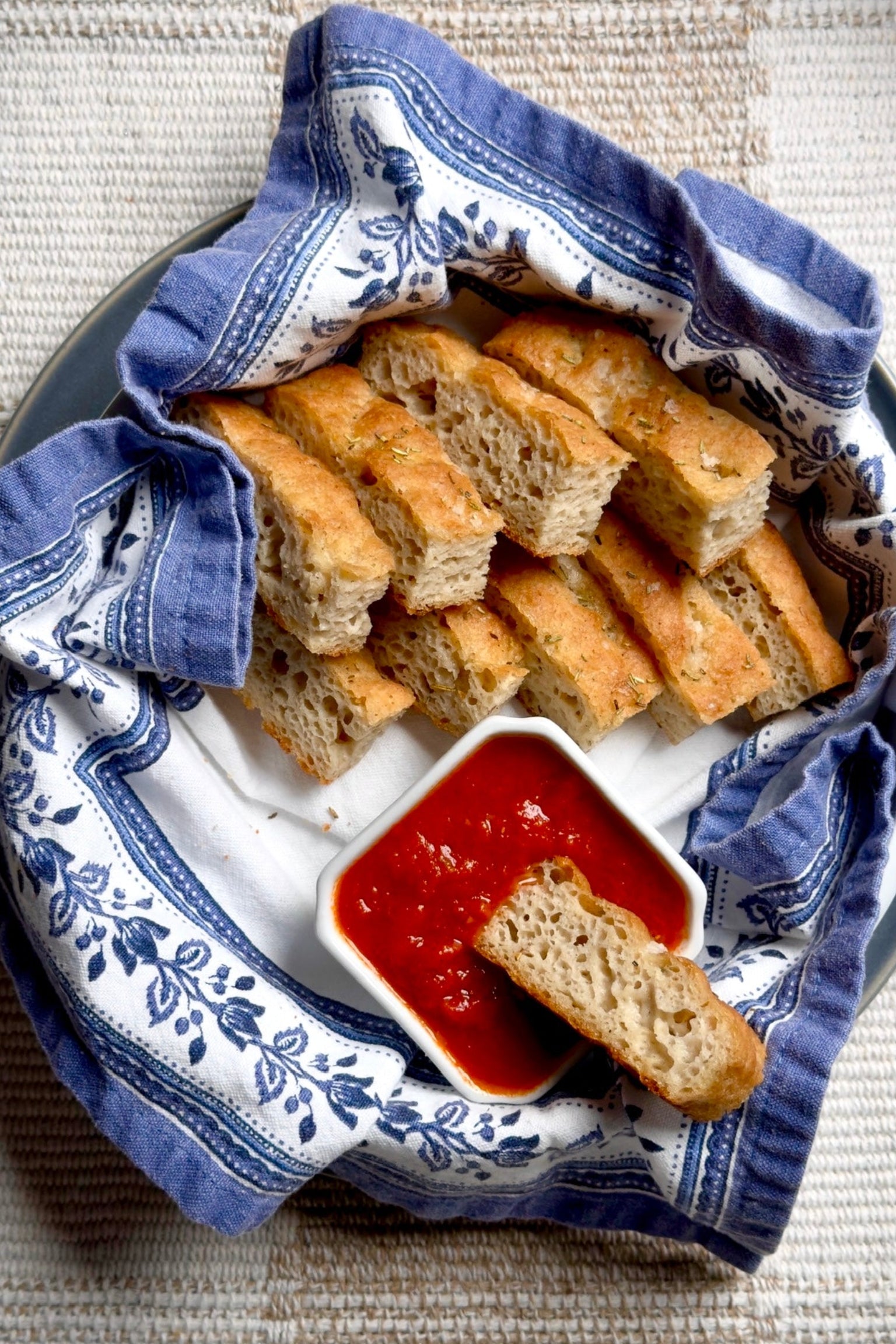 Gluten Free Garlic + Rosemary Focaccia